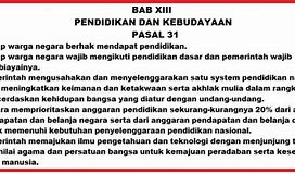 Pasal 31 Ayat 2 Termasuk Sila Ke Berapa